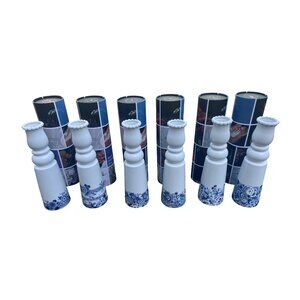SIX (6) Delft Vases Garniture 12" Tall Complete Set Marcel Wanders Studio Design